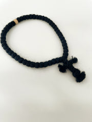 Athonite Wool Prayer Rope with Light Wood Beads