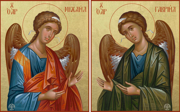 Set of Two, Archangels Gabriel and Michael in Prayer