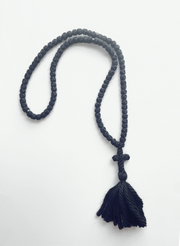 Wool Prayer Rope (Extra Long) with Knitted Cross & Tassel