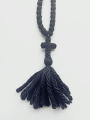 Wool Prayer Rope (Extra Long) with Knitted Cross & Tassel