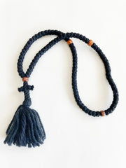 Wool Prayer Rope from Mount Athos (Dark Bead)