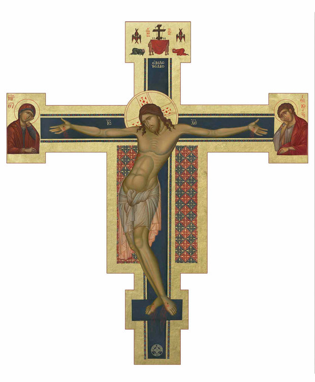 Crucifixion of Christ, Wooden Cross - Athonite