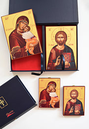 Set of Two Icons - Jesus Christ the Lifegiver & Panagia Eleoussa
