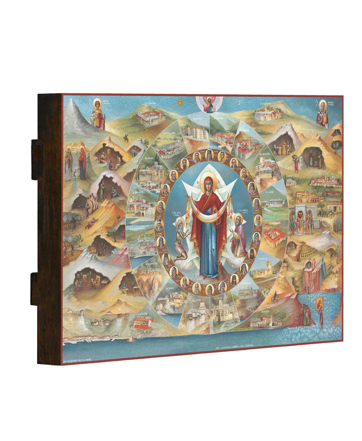 Life at Mount Athos, Colored Background - Athonite