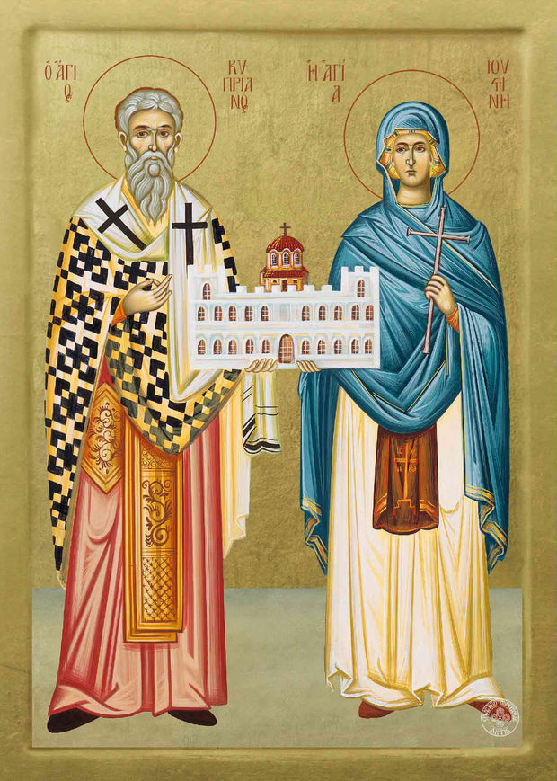 Saints Cyprian and Justina, Full Stature - Athonite