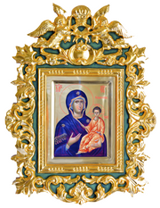 Gold Framed Icon of the Theotokos Odegetria - Athonite